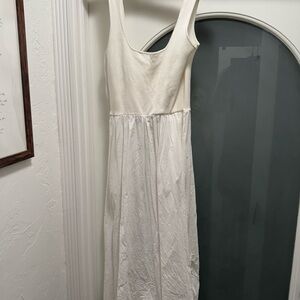 Cream Tank Dress w/pockets